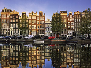 Ámsterdam, reflejos en el agua